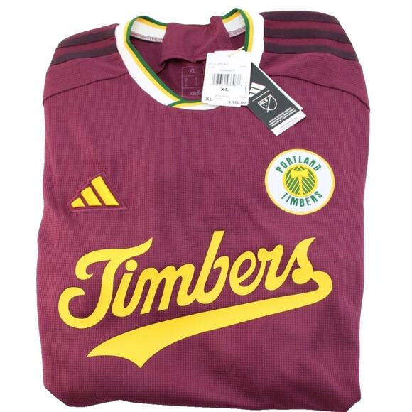 ADIDAS Portland Timbers Men's XL Crimson Archive Team Jersey 2024 MSRP $150 - Picture 7 of 13